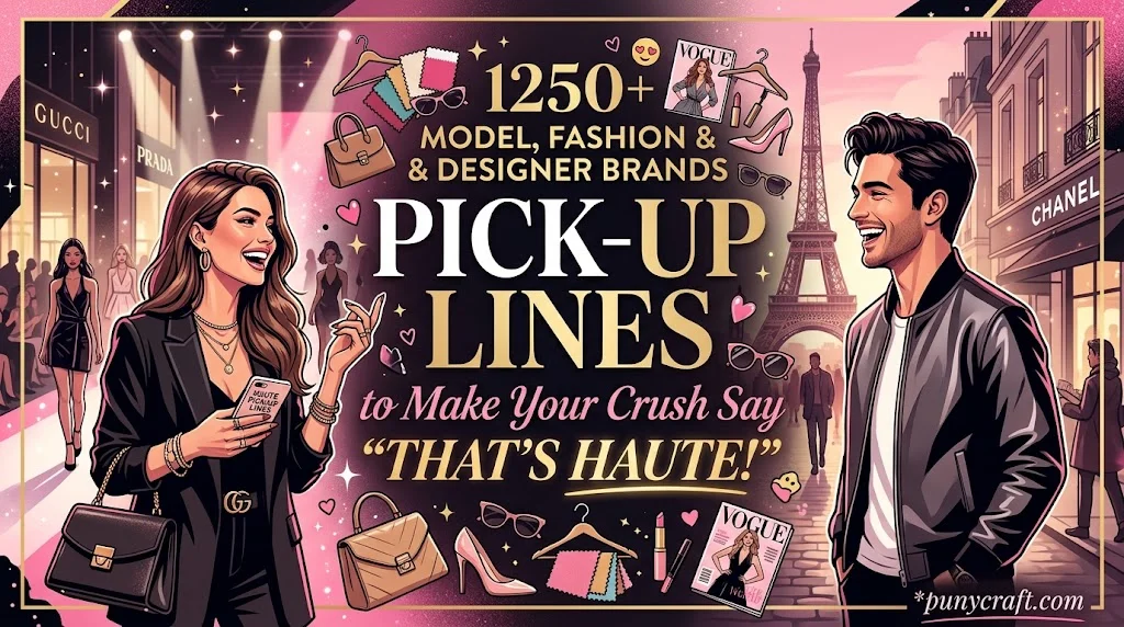 250+ Model, Fashion & Designer Brands Pick-Up Lines to Make Your Crush Say “That’s Haute!”