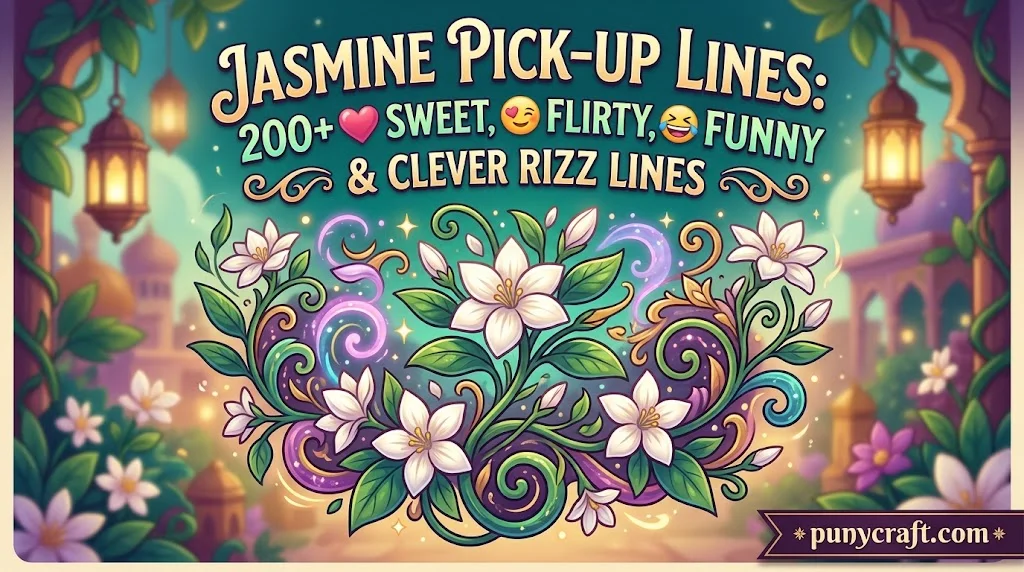 Jasmine Pick-Up Lines: 200+ Sweet, Flirty, Funny & Clever Rizz Lines